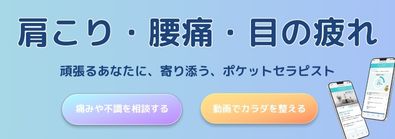 ポケットセラピスト（肩こり、腰痛、目の疲れ）